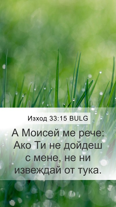 Изход 33:15 BULG Bible Verse Image