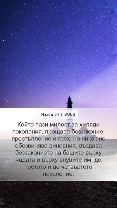 Изход 34:7 BULG Bible Verse Image