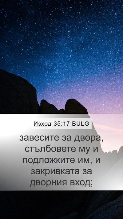 Изход 35:17 BULG Bible Verse Image