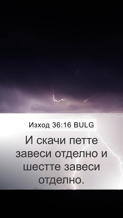 Изход 36:16 BULG Mobile Phone Wallpaper - И скачи петте завеси - Mobile Bible Verse Wallpaper