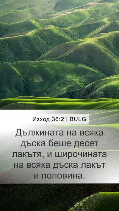 Изход 36:21 BULG Mobile Phone Wallpaper - Дължината на всяка дъска - Mobile Bible Verse Wallpaper