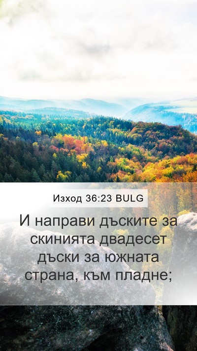Изход 36:23 BULG Mobile Phone Wallpaper - И направи дъските за - Mobile Bible Verse Wallpaper