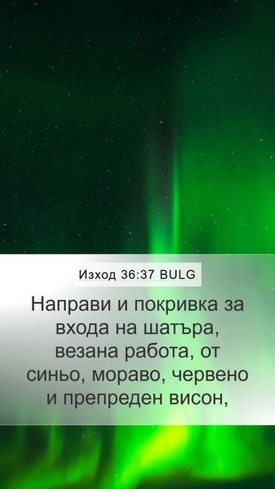 Изход 36:37 BULG Mobile Phone Wallpaper - Направи и покривка за - Mobile Bible Verse Wallpaper