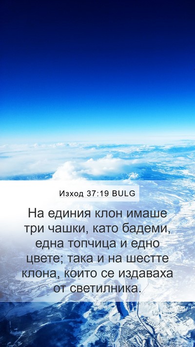 Изход 37:19 BULG Mobile Phone Wallpaper - На единия клон имаше три - Mobile Bible Verse Wallpaper