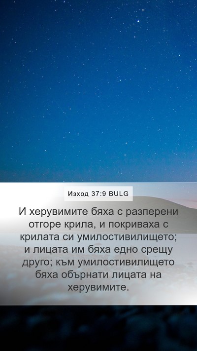 Изход 37:9 BULG Bible Verse Image