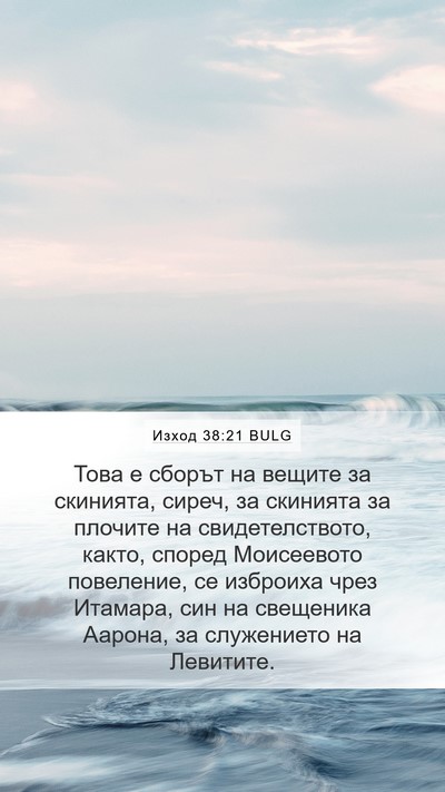 Изход 38:21 BULG Bible Verse Image