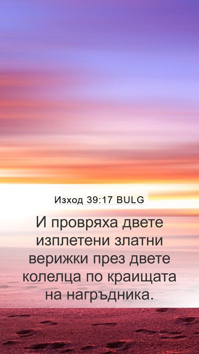 Изход 39:17 BULG Mobile Phone Wallpaper - И провряха двете изплетени - Mobile Bible Verse Wallpaper