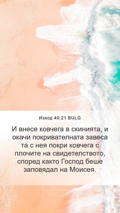 Изход 40:21 BULG Bible Verse Image