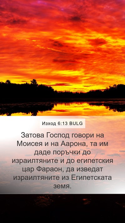 Изход 6:13 BULG Mobile Phone Wallpaper - Затова Господ говори на - Mobile Bible Verse Wallpaper