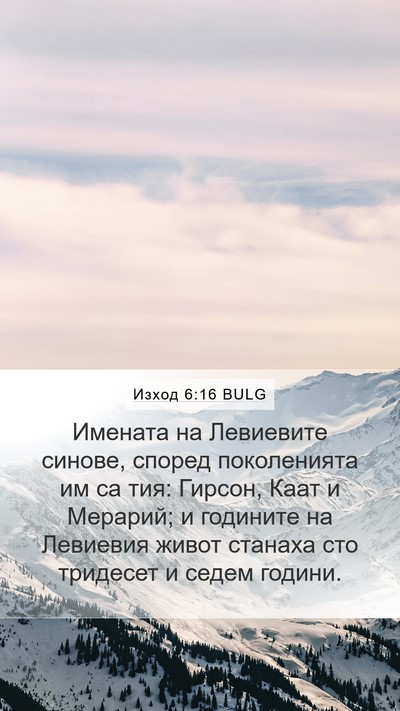 Изход 6:16 BULG Bible Verse Image