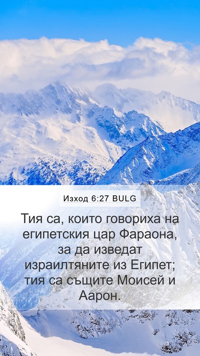 Изход 6:27 BULG Bible Verse Image