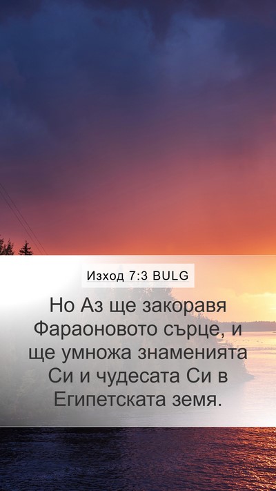 Изход 7:3 BULG Bible Verse Image