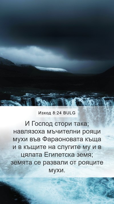 Изход 8:24 BULG Mobile Phone Wallpaper - И Господ стори така; - Mobile Bible Verse Wallpaper