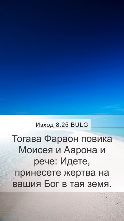 Изход 8:25 BULG Bible Verse Image