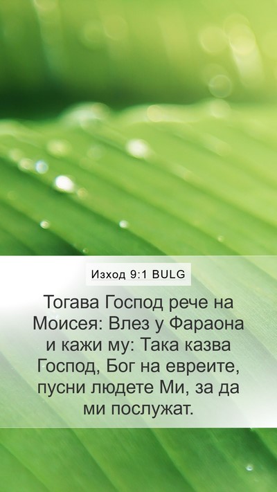Изход 9:1 BULG Mobile Phone Wallpaper - Тогава Господ рече на - Mobile Bible Verse Wallpaper