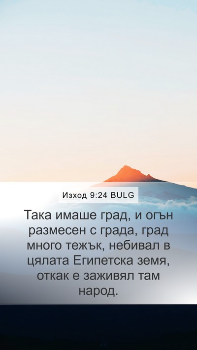 Изход 9:24 BULG Bible Verse Image