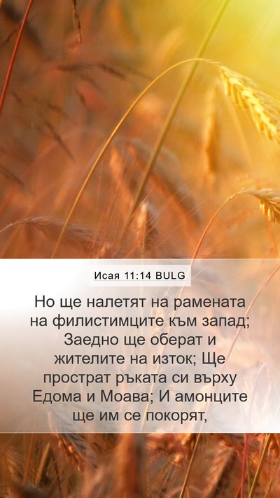 Исая 11:14 BULG Bible Verse Image