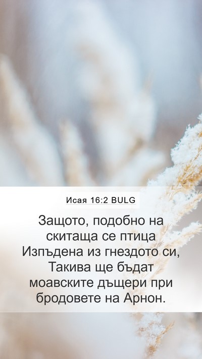 Исая 16:2 BULG Bible Verse Image