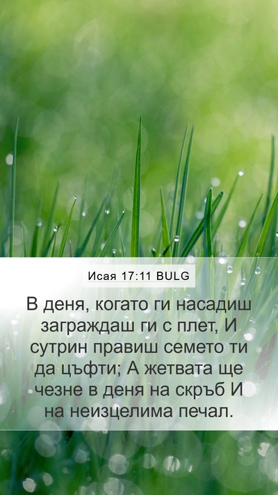 Исая 17:11 BULG Bible Verse Image