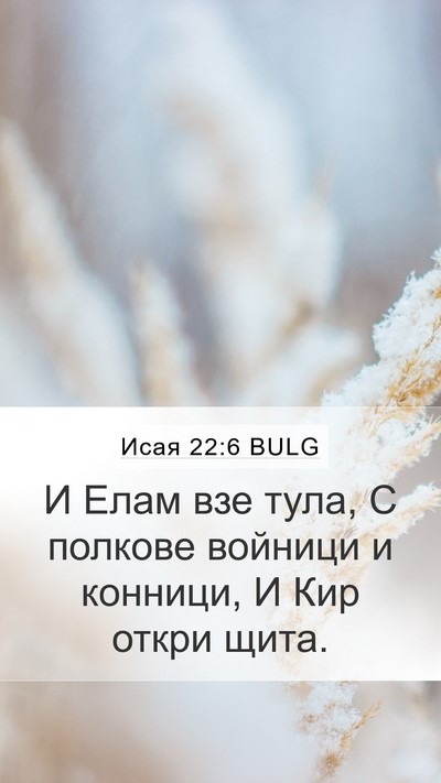 Исая 22:6 BULG Bible Verse Image