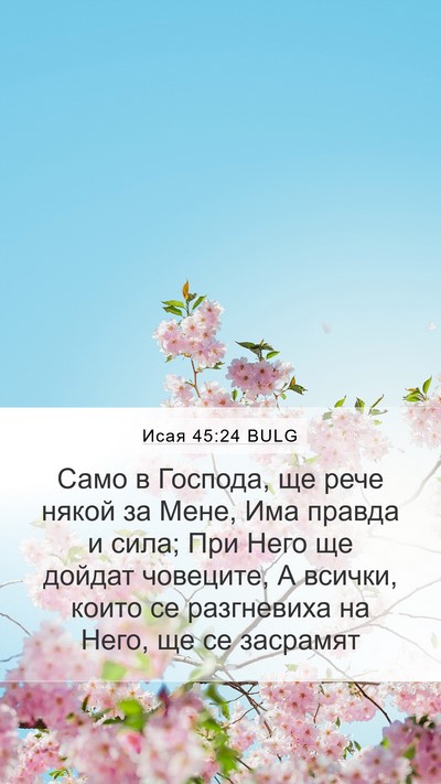 Исая 45:24 BULG Bible Verse Image