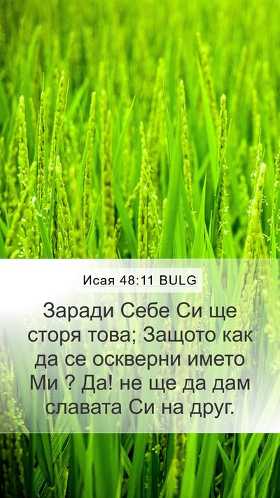 Исая 48:11 BULG Mobile Phone Wallpaper - Заради Себе Си ще сторя - Mobile Bible Verse Wallpaper