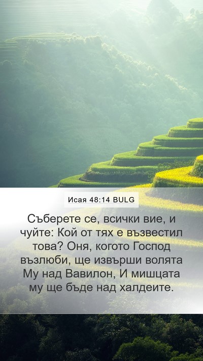 Исая 48:14 BULG Bible Verse Image