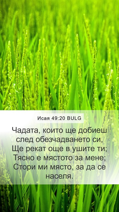 Исая 49:20 BULG Bible Verse Image