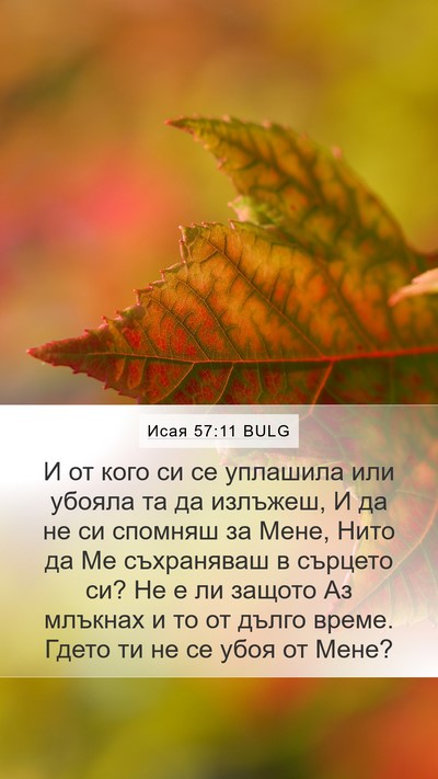Исая 57:11 BULG Bible Verse Image