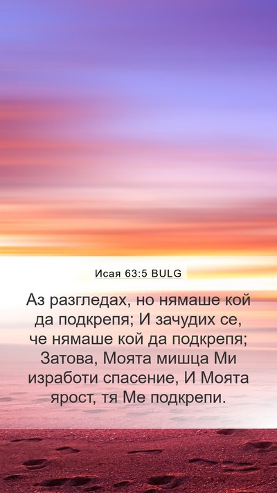 Исая 63:5 BULG Bible Verse Image
