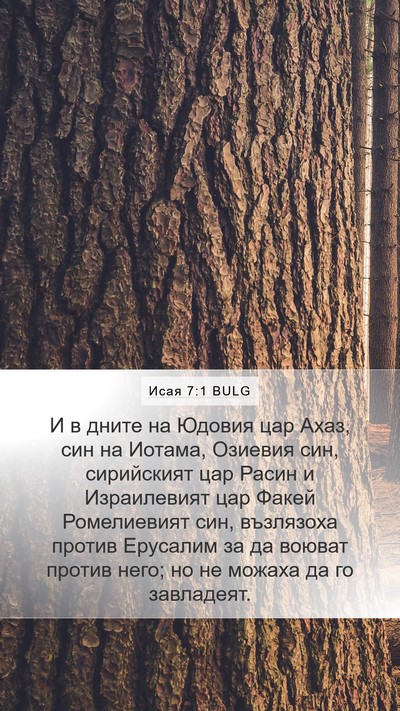 Исая 7:1 BULG Mobile Phone Wallpaper - И в дните на Юдовия цар - Mobile Bible Verse Wallpaper