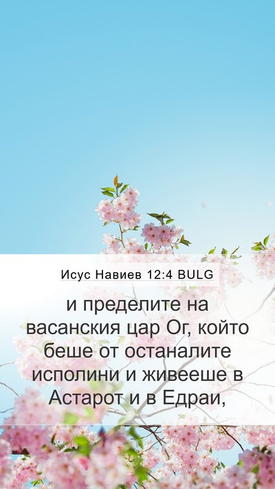 Исус Навиев 12:4 BULG Mobile Phone Wallpaper - и пределите на васанския - Mobile Bible Verse Wallpaper