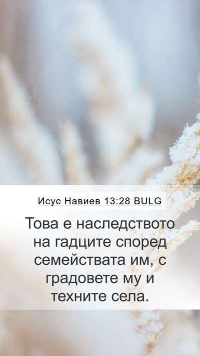 Исус Навиев 13:28 BULG Mobile Phone Wallpaper - Това е наследството на - Mobile Bible Verse Wallpaper