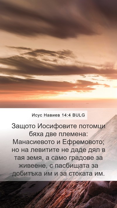 Исус Навиев 14:4 BULG Mobile Phone Wallpaper - Защото Иосифовите потомци - Mobile Bible Verse Wallpaper