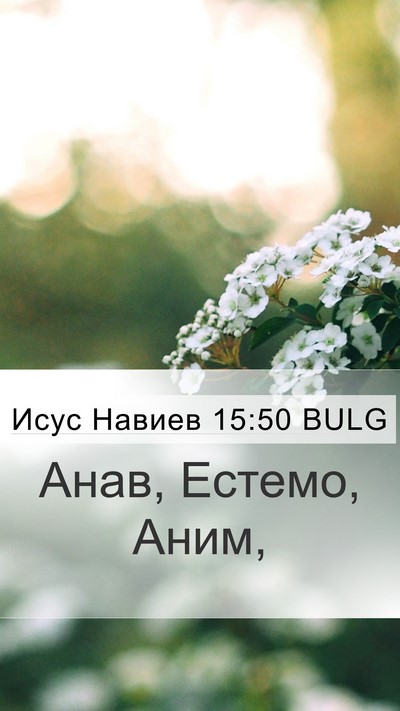Исус Навиев 15:50 BULG Mobile Phone Wallpaper - Анав, Естемо, - Mobile Bible Verse Wallpaper