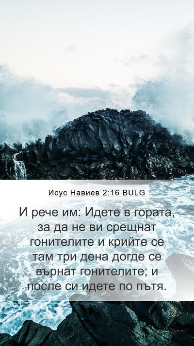 Исус Навиев 2:16 BULG Mobile Phone Wallpaper - И рече им: Идете в гората, - Mobile Bible Verse Wallpaper
