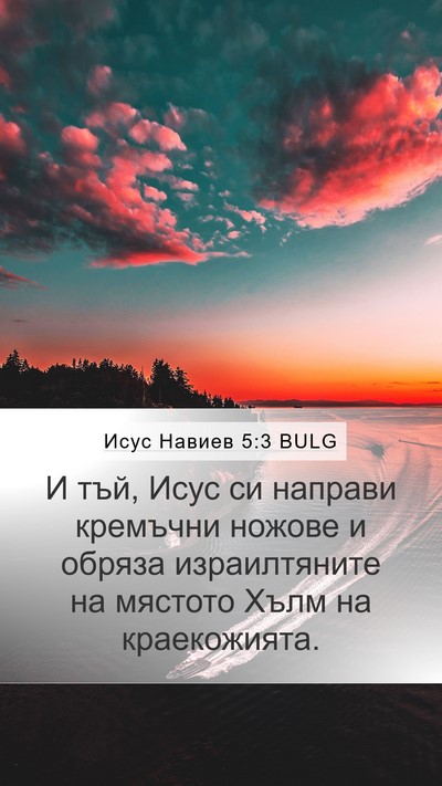 Исус Навиев 5:3 BULG Mobile Phone Wallpaper - И тъй, Исус си направи - Mobile Bible Verse Wallpaper