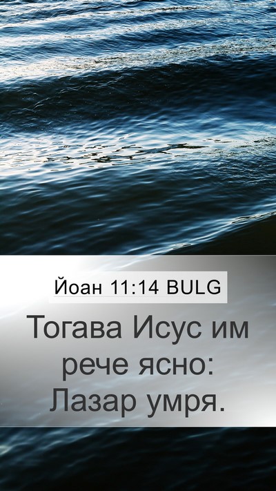 Йоан 11:14 BULG Mobile Phone Wallpaper - Тогава Исус им рече ясно: - Mobile Bible Verse Wallpaper