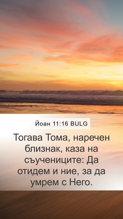 Йоан 11:16 BULG Bible Verse Image