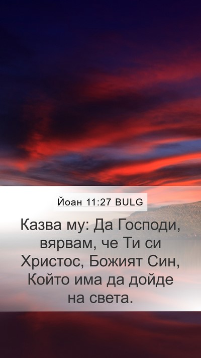 Йоан 11:27 BULG Bible Verse Image