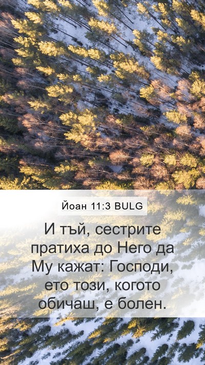 Йоан 11:3 BULG Bible Verse Image