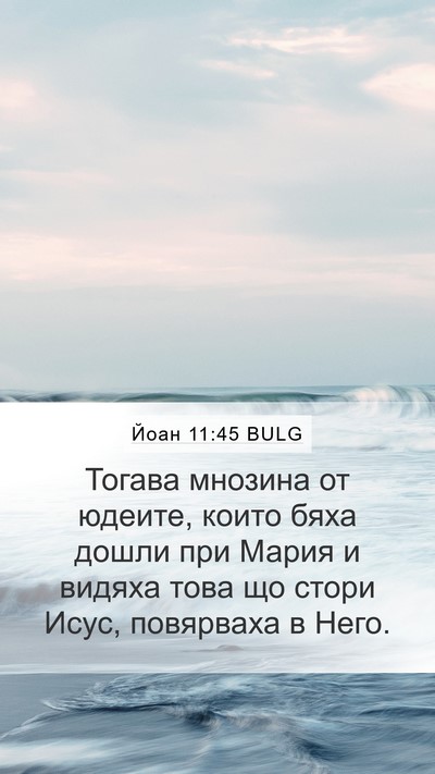 Йоан 11:45 BULG Bible Verse Image