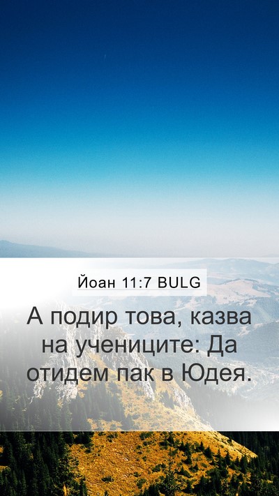 Йоан 11:7 BULG Bible Verse Image