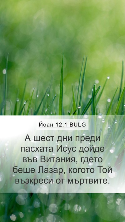 Йоан 12:1 BULG Bible Verse Image