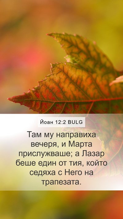 Йоан 12:2 BULG Bible Verse Image