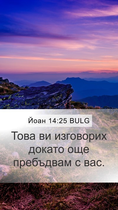 Йоан 14:25 BULG Mobile Phone Wallpaper - Това ви изговорих докато - Mobile Bible Verse Wallpaper