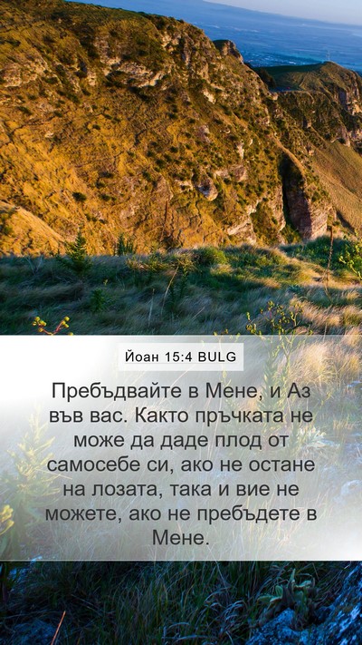 Йоан 15:4 BULG Bible Verse Image