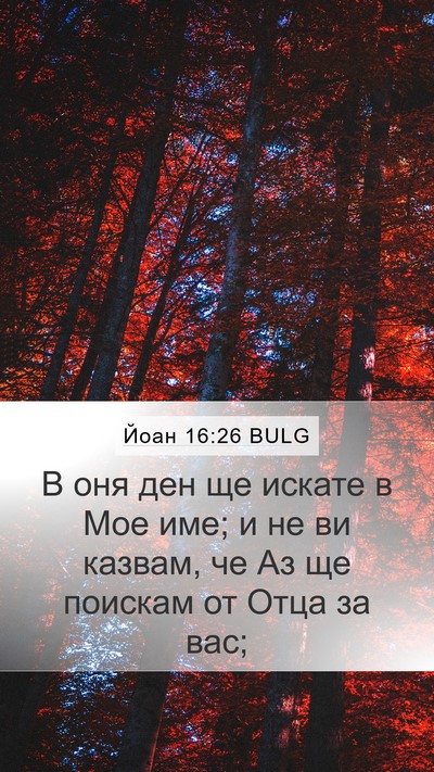 Йоан 16:26 BULG Mobile Phone Wallpaper - В оня ден ще искате в Мое - Mobile Bible Verse Wallpaper