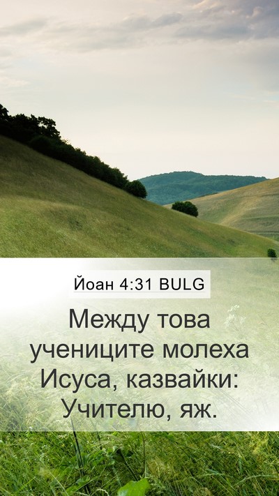 Йоан 4:31 BULG Bible Verse Image