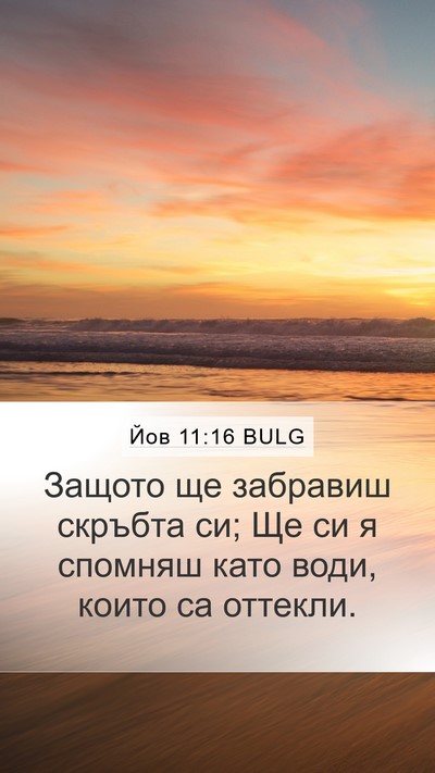 Йов 11:16 BULG Mobile Phone Wallpaper - Защото ще забравиш скръбта - Mobile Bible Verse Wallpaper